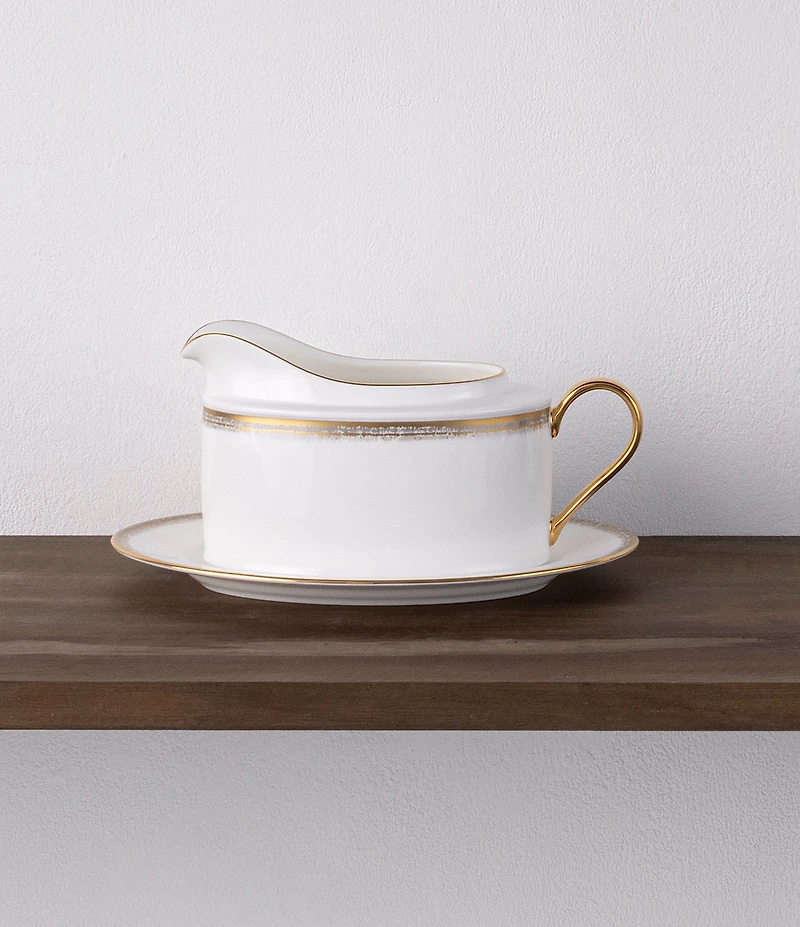 Noritake Haku Collection Gravy Boat with Tray