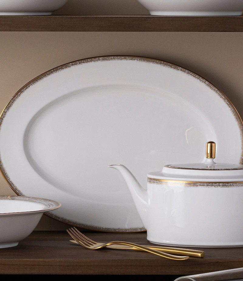 Noritake Haku Collection Oval Platter, 14#double;