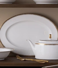 Noritake Haku Collection Oval Platter, 14#double;