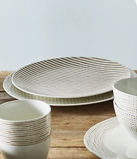 Noritake Hammock Collection Coupe Stripe Salad Plates, Set of 4