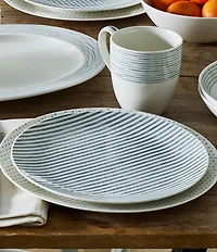 Noritake Hammock Collection Coupe Stripe Salad Plates, Set of 4
