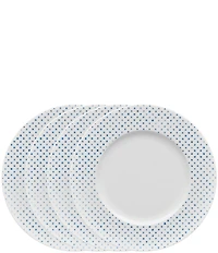 Noritake Hammock Collection Rimmed Dots Salad Plates, Set of 4
