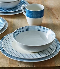 Noritake Hammock Collection Rimmed Dots Salad Plates, Set of 4
