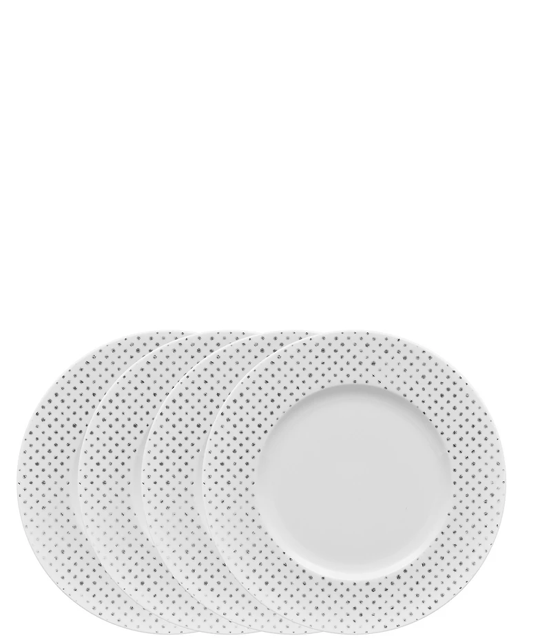 Noritake Hammock Collection Rimmed Dots Salad Plates, Set of 4