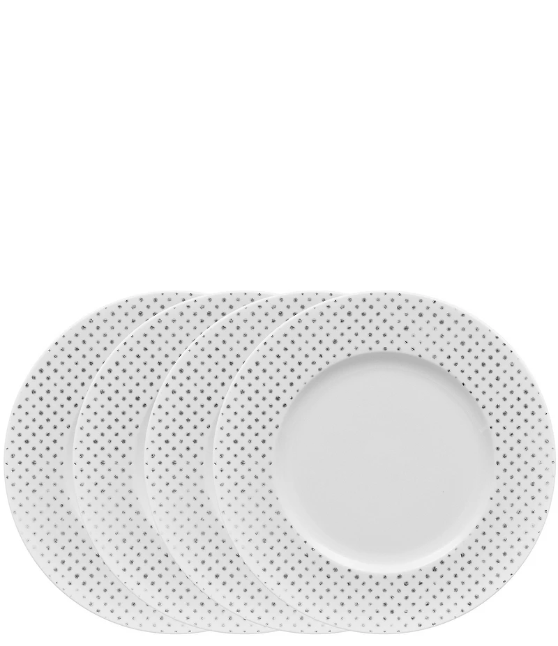 Noritake Hammock Collection Rimmed Dots Salad Plates, Set of 4