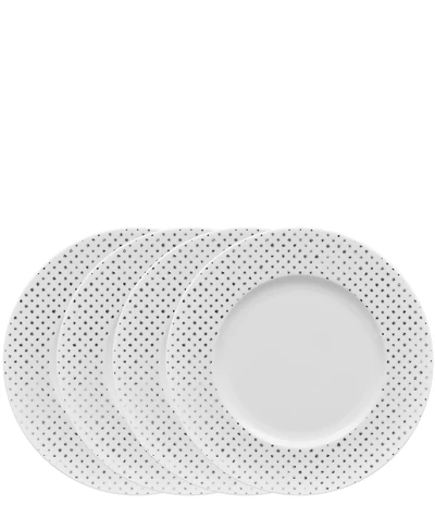 Noritake Hammock Collection Rimmed Dots Salad Plates, Set of 4
