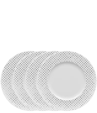 Noritake Hammock Collection Rimmed Dots Salad Plates, Set of 4