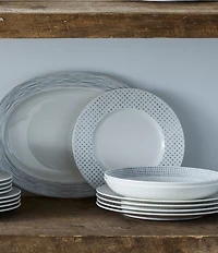 Noritake Hammock Collection Rimmed Dots Salad Plates, Set of 4