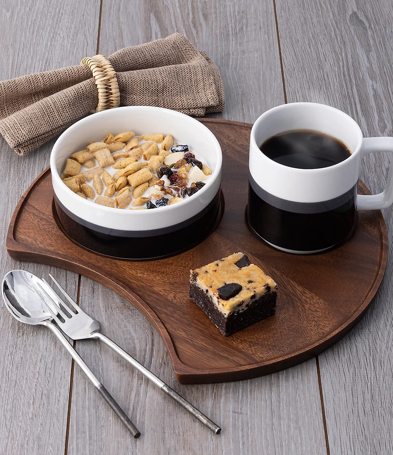 Noritake Hammock Wood Collection Crescent Tray