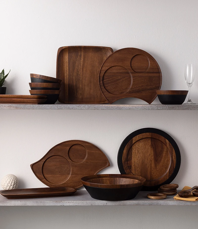 Noritake Hammock Wood Collection Crescent Tray