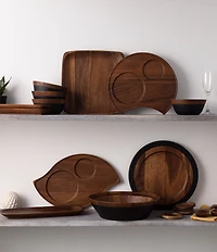 Noritake Hammock Wood Collection Crescent Tray