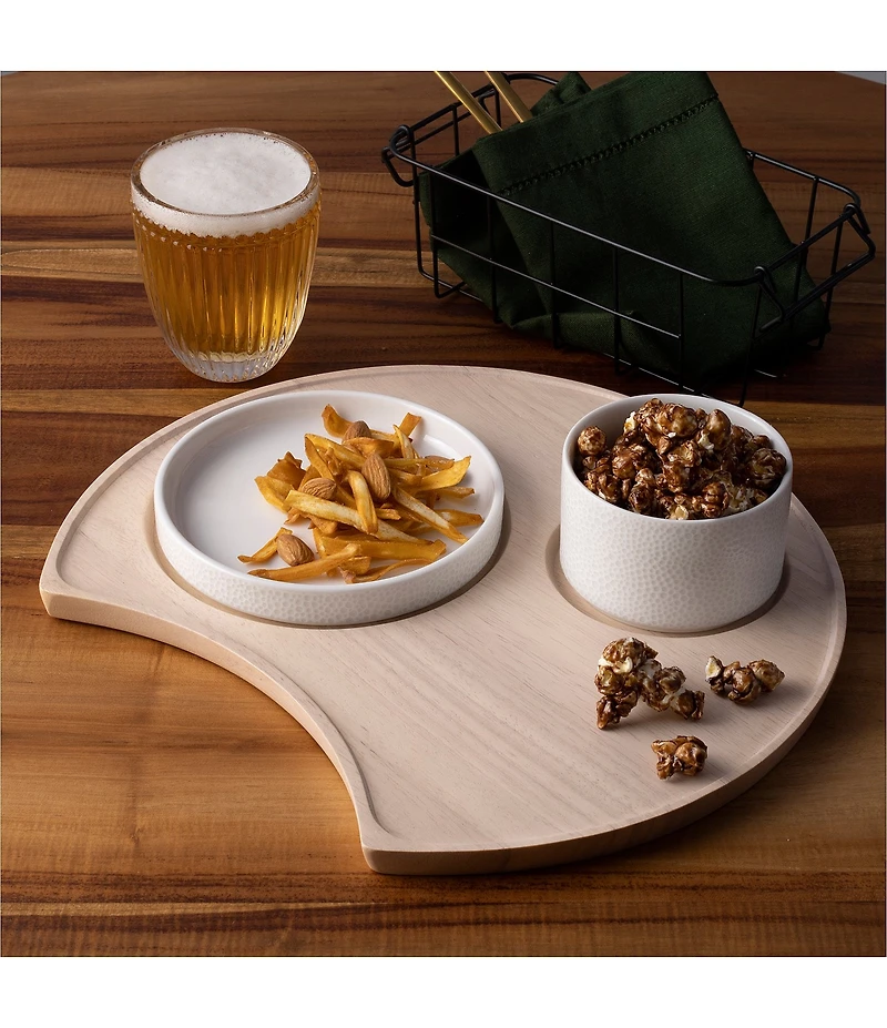 Noritake Hammock Wood Collection Crescent Tray