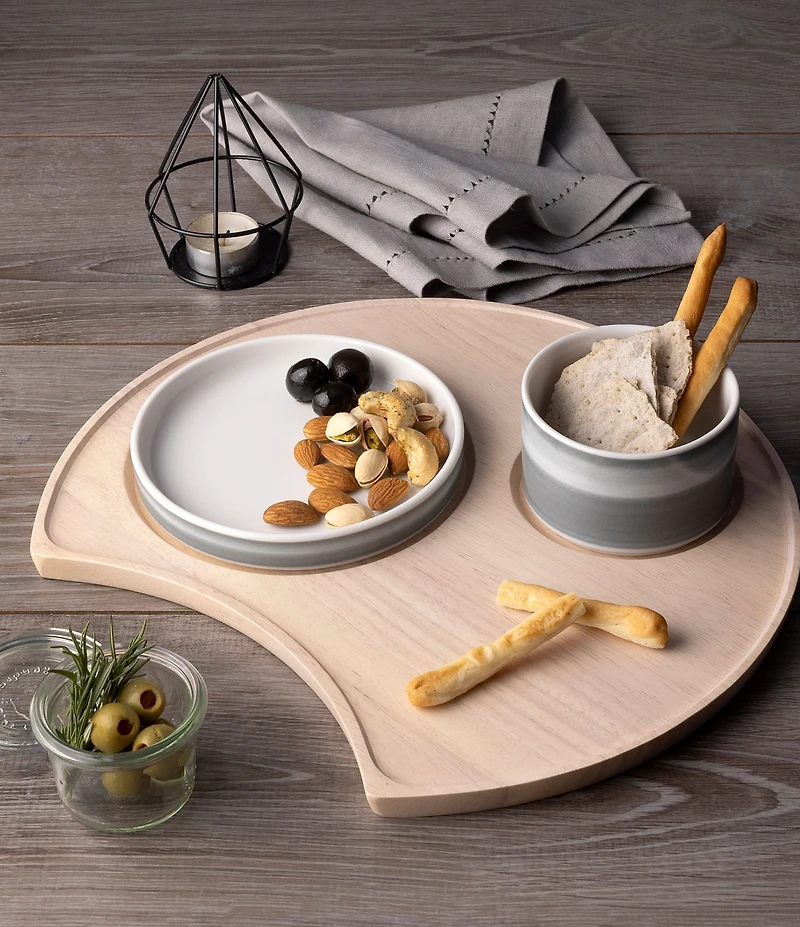 Noritake Hammock Wood Collection Crescent Tray