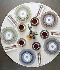 Noritake Infinity Green Gold Collection 12-Piece Set, Service For 4