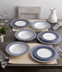 Noritake Infinity Collection Platinum Banding 12-Piece Set, Service For 4