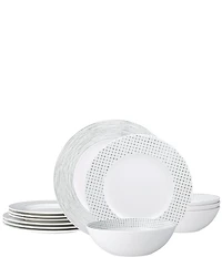 Noritake Hammock Collection Rimmed 12-Piece Set