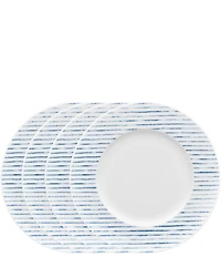 Noritake Khaki Hammock Collection Rimmed Stripe Salad Plates, Set of 4