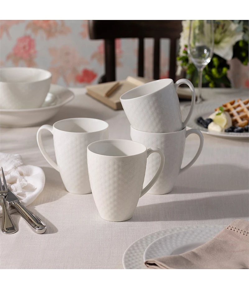 Noritake Kikko Collection Mugs, Set of 4