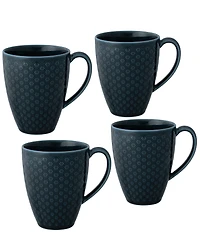 Noritake Kikko Collection Mugs, Set of 4