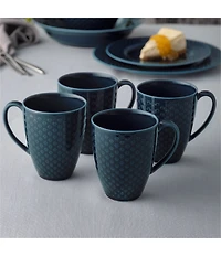 Noritake Kikko Collection Mugs, Set of 4