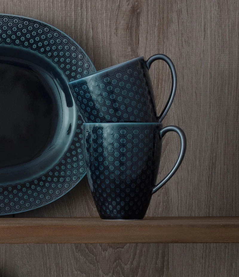 Noritake Kikko Collection Mugs, Set of 4