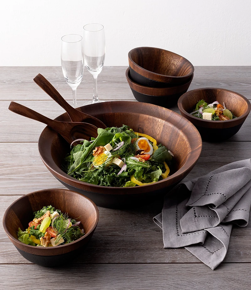 Noritake Kona Wood Round Large Serving Bowl