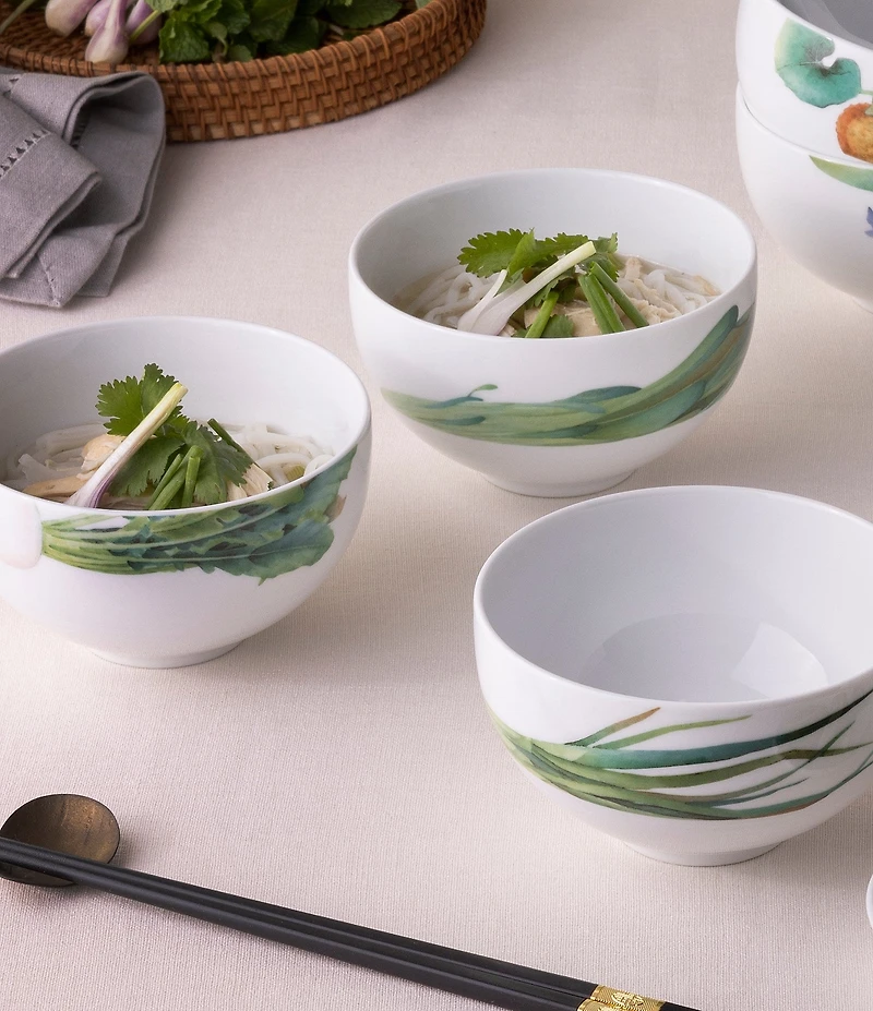 Noritake Kyoka Shunsai Collection Set of 6 Rice Bowls