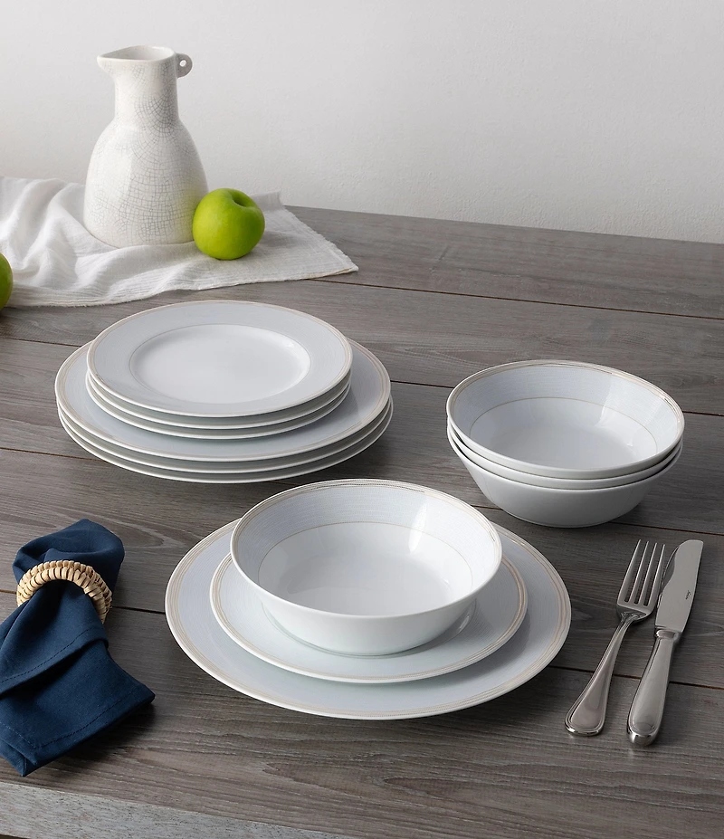 Noritake Linen Road Collection 12-Piece Set, Service For 4