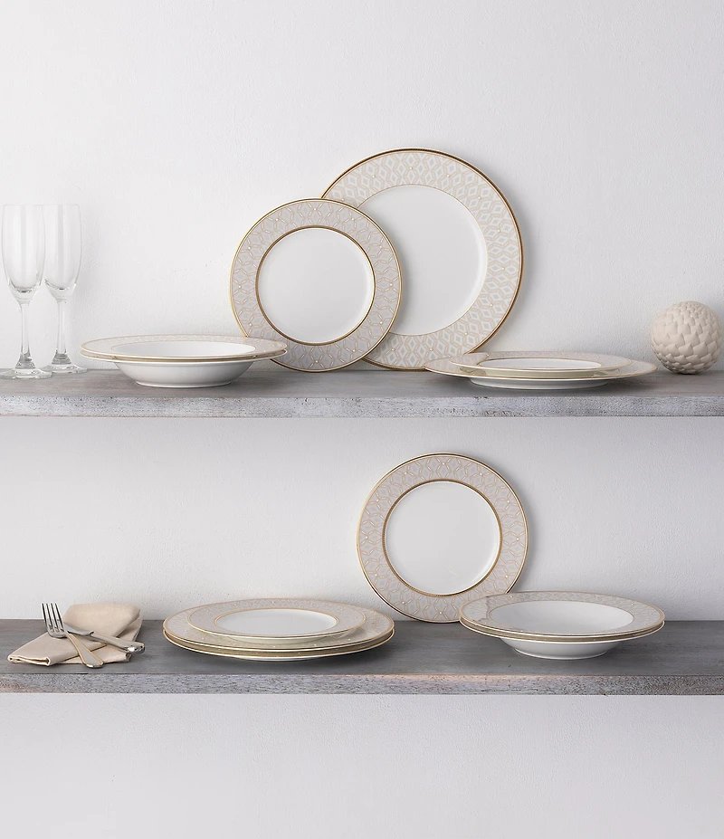 Noritake Noble Pearl Collection 12-Piece Set, Service For 4