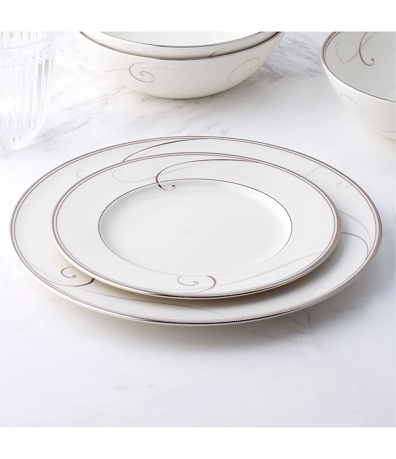 Noritake Platinum Wave Collection 12-Piece Set, Service For 4