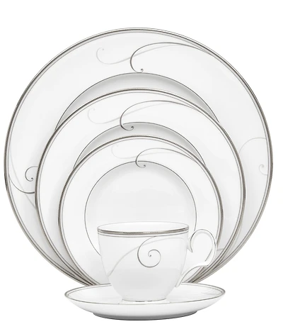 Noritake Platinum Wave Collection 5-Piece Place Setting