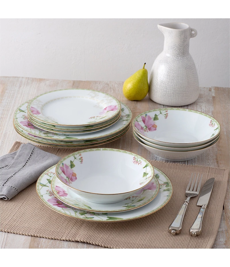 Noritake Poppy Place Collection 12-Piece Set, Service For 4