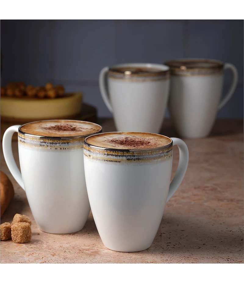 Noritake Raylan Set of 4 Mugs, 16 oz.