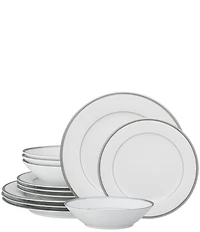 Noritake Regina Platinum Collection 12-Piece Set, Service For 4