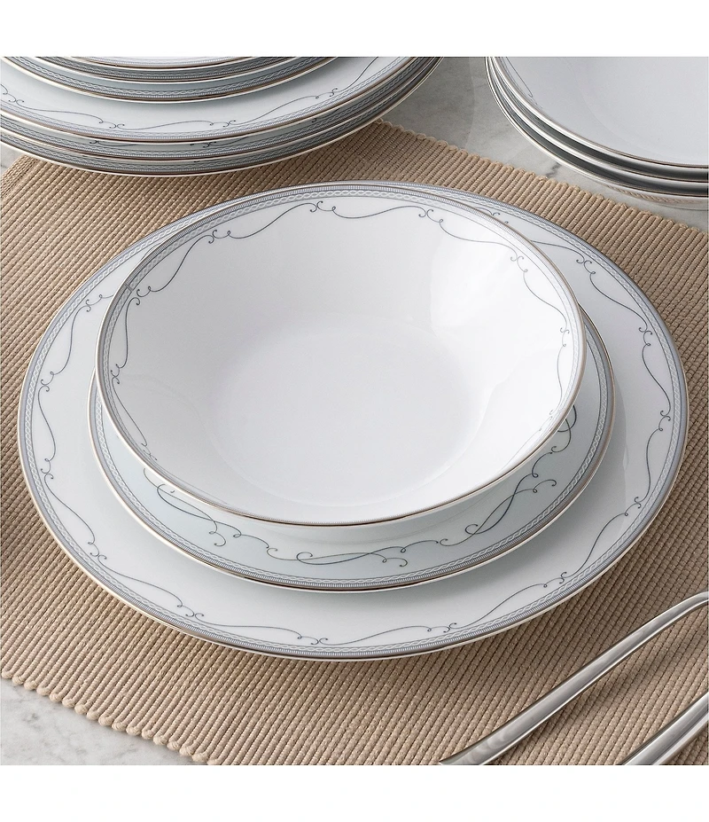 Noritake Satin Flourish Collection 12-Piece Set, Service For 4