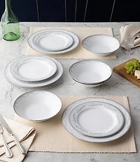 Noritake Satin Flourish Collection 12-Piece Set, Service For 4