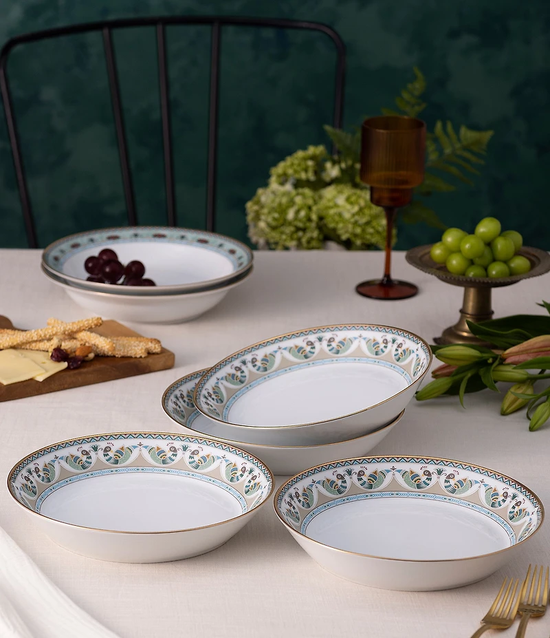 Noritake Serene Garden Collection Coupe Dinner Bowls, Set of 4