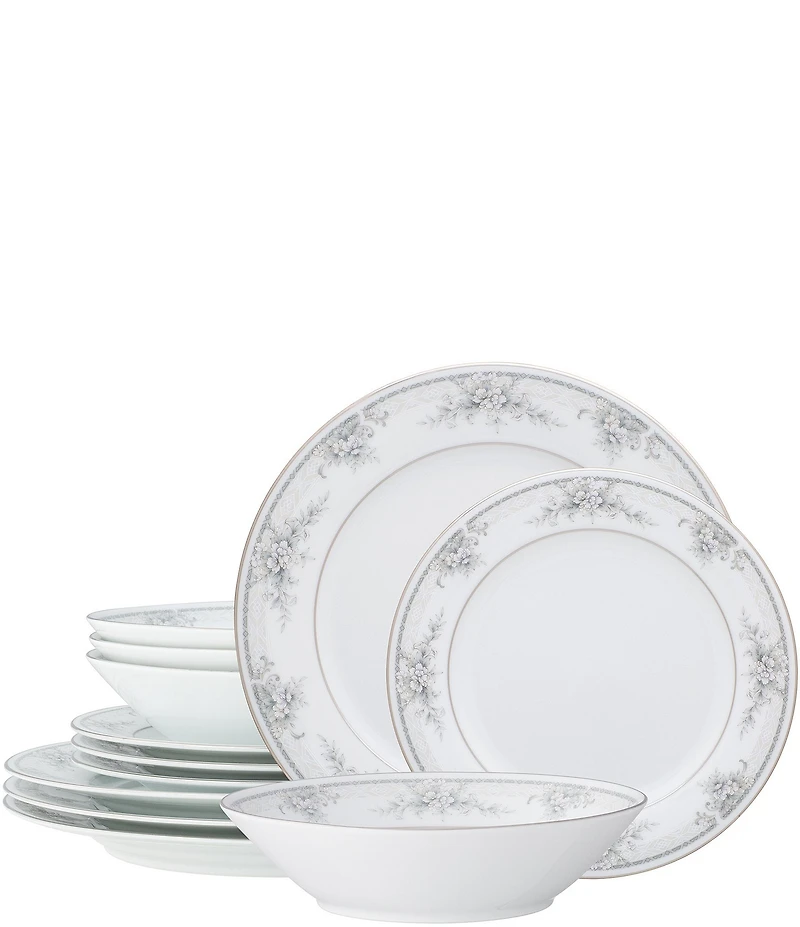 Noritake Sweet Leilani Collection 12-Piece Set, Service For 4