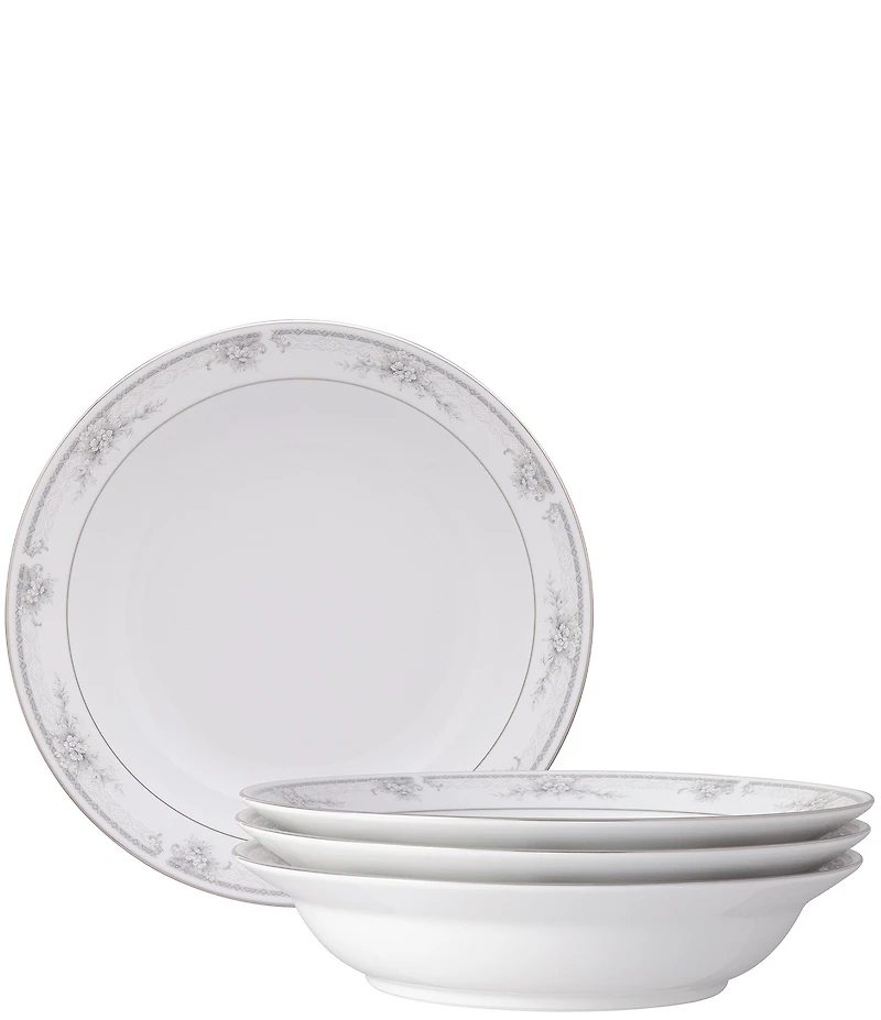 Noritake Sweet Leilani Collection Rim Dinner Bowls, Set of 4