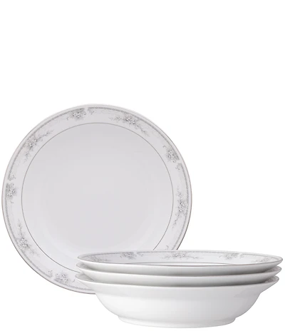 Noritake Sweet Leilani Collection Rim Dinner Bowls, Set of 4