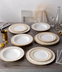 Noritake Trefolio Gold Collection 12-Piece Set, Service For 4