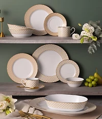 Noritake Trocadero Gold Collection Oval Vegetable Bowl, 46 oz.