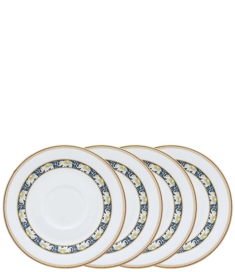 Noritake Tusker Garden Collection Saucers, Set Of 4