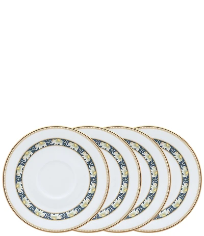 Noritake Tusker Garden Collection Saucers, Set Of 4