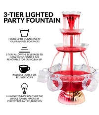 Nostalgia Electrics 3-Tier Lighted Party Fountain