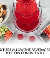 Nostalgia Electrics 3-Tier Lighted Party Fountain