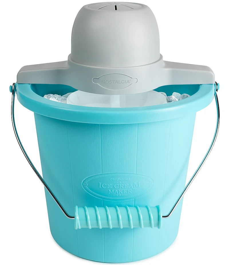 Nostalgia Electrics 4-Quart Electric Ice Cream Maker with Easy-Carry Handle
