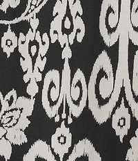 Nottibianche Ikat Paisley Print Short Sleeve Split Round Neck Coordinating Knit Sleep Top