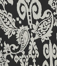 Nottibianche Ikat Paisley Print Short Sleeve V-Neck Knit Caftan
