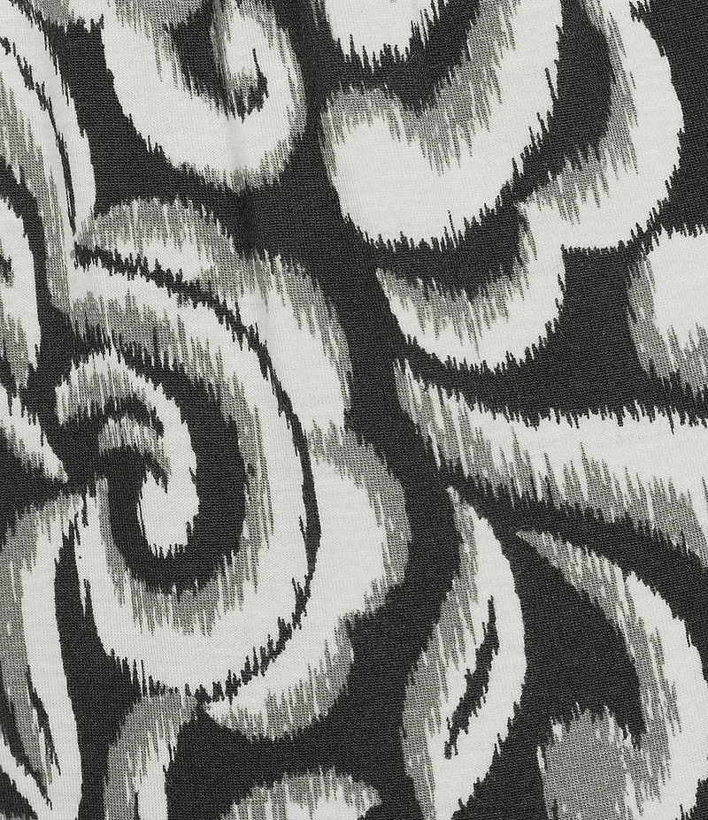 Nottibianche Moody Ikat Print Drawstring Tie Knit Coordinating Sleep Pants
